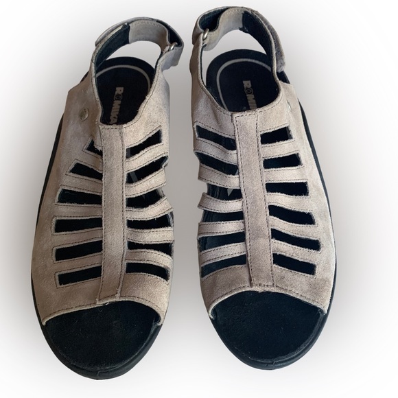 ROMOKA Mokassetta 287 Woman’s Platform Dress Sandal Taupe Size 39 EURO 8-8.5 US - Picture 3 of 13